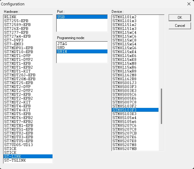 Installing Development Tools : Learn Microcontroller with STM8S - Tutorial Part #3 12 Learn Microcontroller with STM8S Part 2 STVP First Configuration Screen by CIRCUITSTATE Electronics