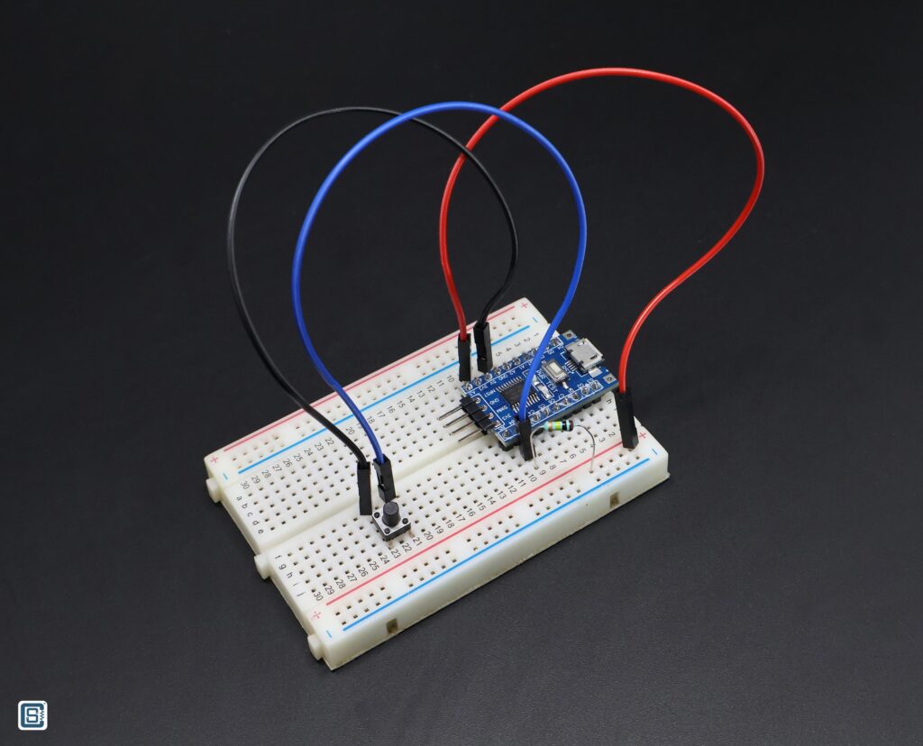 Reading Push-Buttons Through Polling : Learn Microcontroller with STM8S - Tutorial Part #6 7 Connecting Push-Button to STM8S Blue Board Wiring by CIRCUITSTATE Electronics