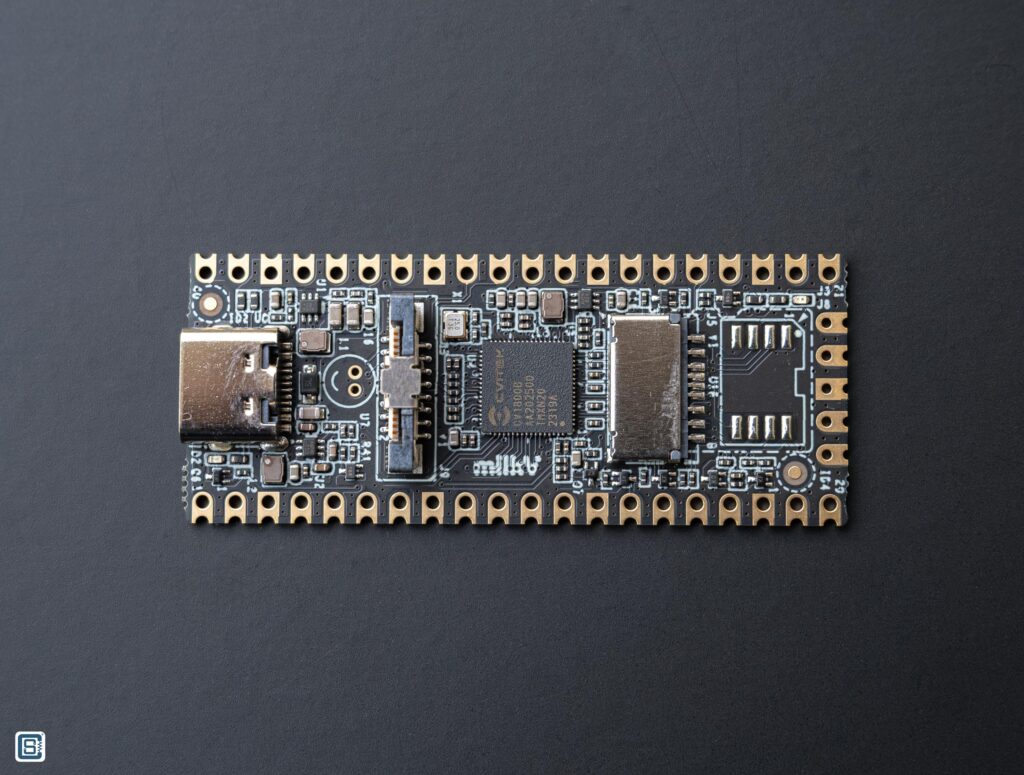 Milk-V Duo 64M RISC-V Linux Development Board Top View by CIRCUITSTATE Electronics