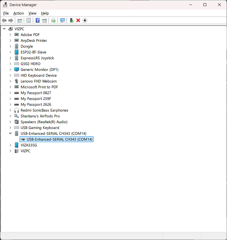 Getting Started with Waveshare ESP32-P4-Pico Microcontroller Development Board 18 Waveshare ESP32-P4-Pico in Windows Device Manager COM Port CIRCUITSTATE Electronics