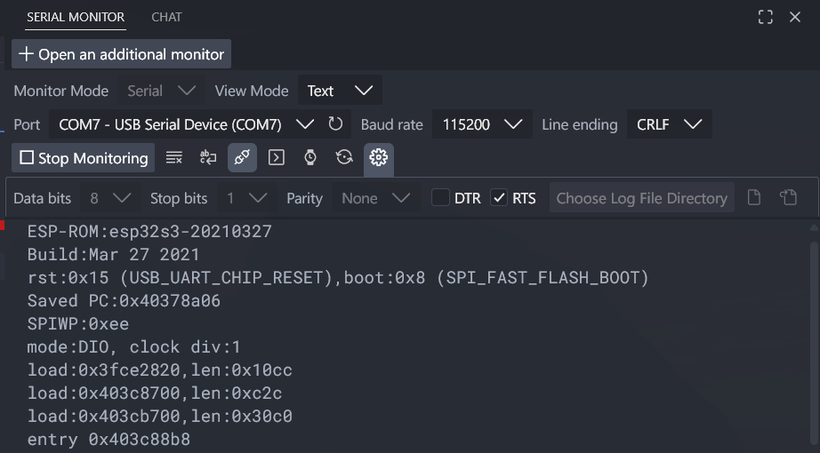 Getting Started with Waveshare ESP32-S3-Zero Wi-Fi & Bluetooth Development Board 20 Waveshare ESP32-S3-Zero Serial Monitor bootlog message during startup by CIRCUITSTATE Electronics